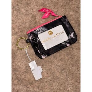 NEW WITH TAGS Simply Southern key ring, ID, card, coin holder, NEW with tags, bl